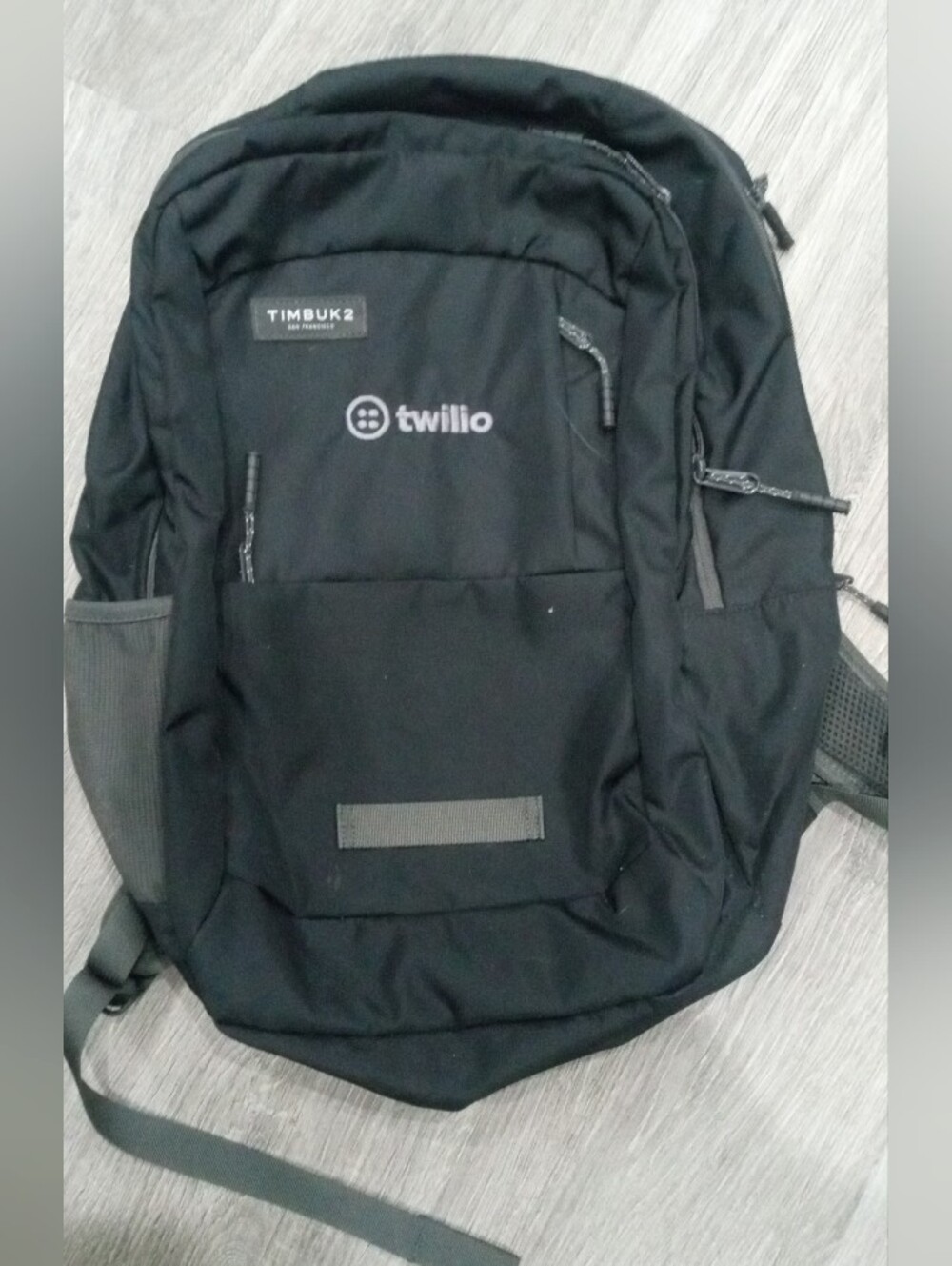 Timbuk2 Black Twilio Logo Backpack